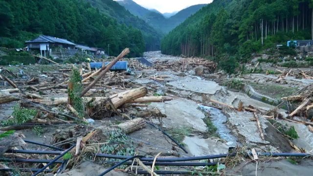 紀伊半島豪雨　当時の被害　（画像提供：三重県紀宝町）