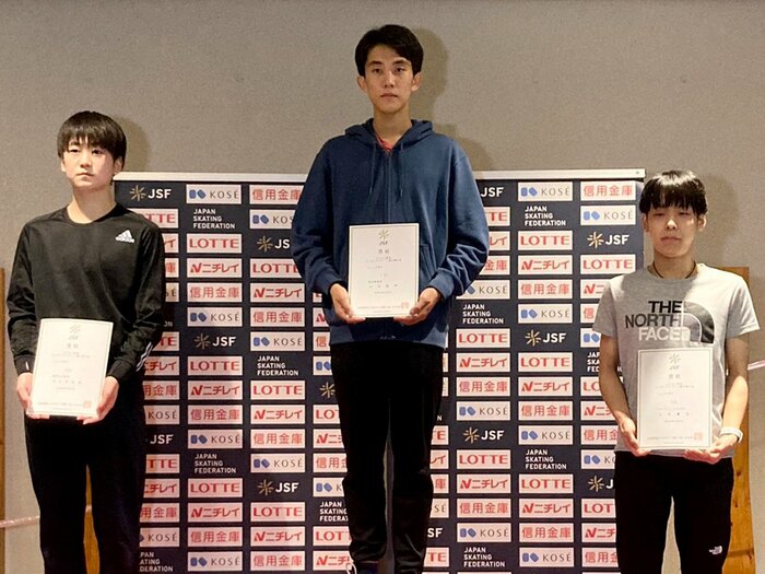 ジュニア男子の表彰台(関東選手権)