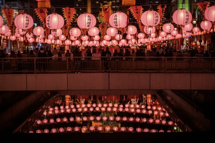 ピンクのランタンも