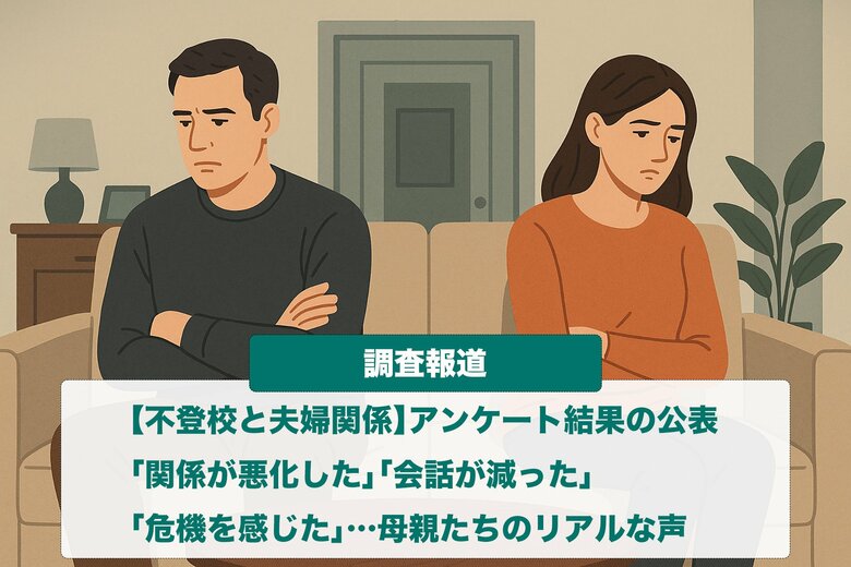 子どもの不登校で「夫婦関係に危機」7割超　母親たちの葛藤と役割偏重の実態とは【調査報道】
