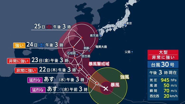 台風30号の進路予想で試される従来予想モデルとAIの実力 欧米ではすでにAI予想も 日本は未導入|FNNプライムオンライン