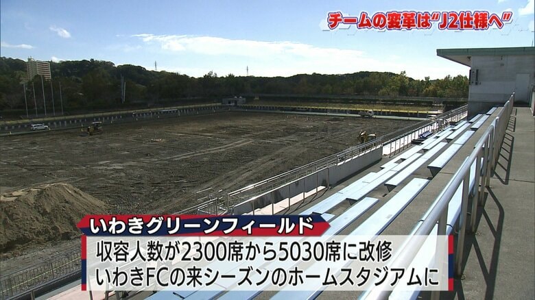 ホームスタジアムの改修進む