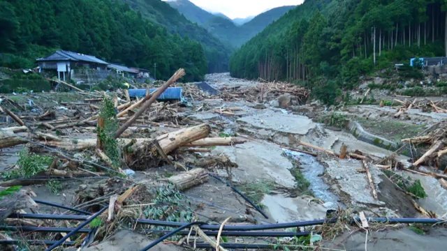 紀伊半島豪雨　当時の被害　（画像提供：三重県紀宝町）