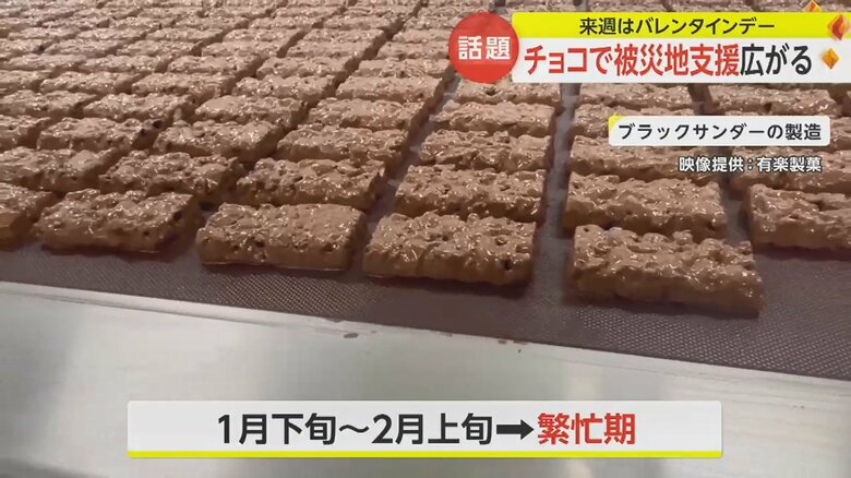 「ブラックサンダー」の製造ライン