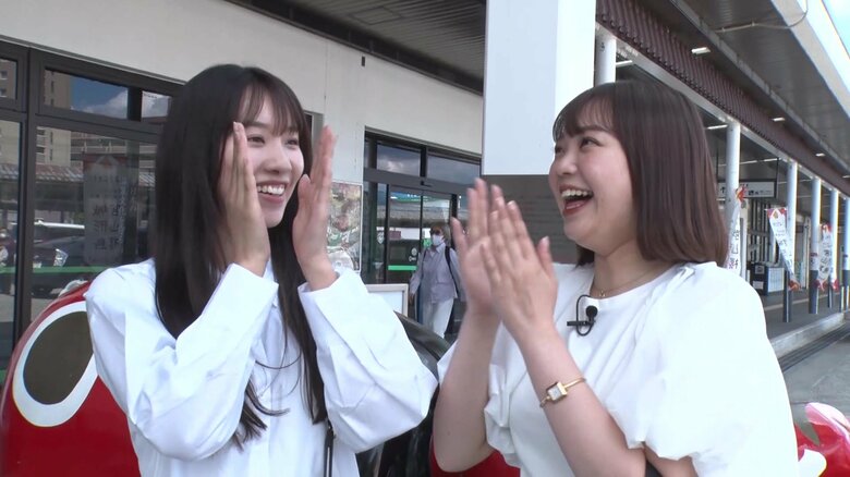 左･桜川千穂さん　右･長谷川珠子アナウンサー