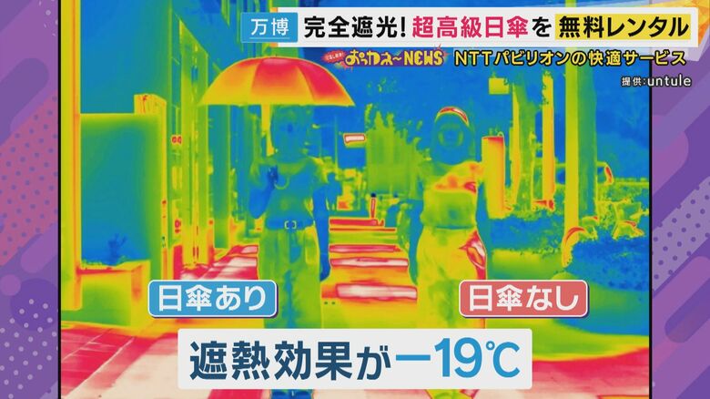 遮熱効果「マイナス19度」