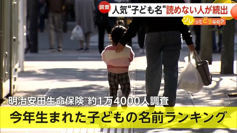 明治安田生命保険が、約1万4000人に調査した「2024年生まれた子どもの名前ランキング」