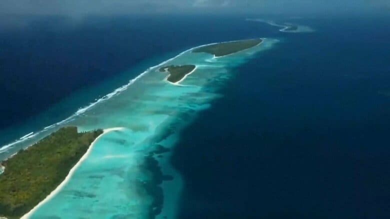 インド洋に浮かぶディエゴガルシア島（資料）