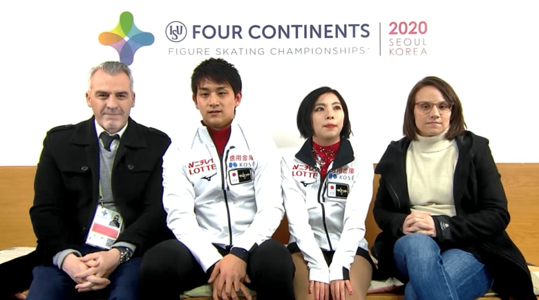 夫婦でコーチを務める、ブルーノ・マルコットとメーガン・デュハメル夫妻