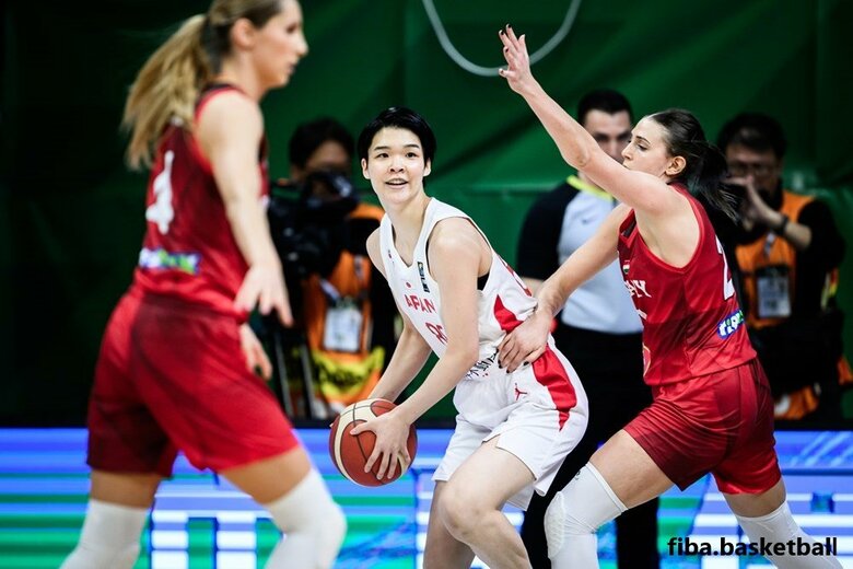 ハンガリー戦での赤穂ひまわり選手（現地9日、ハンガリー・ショプロン）