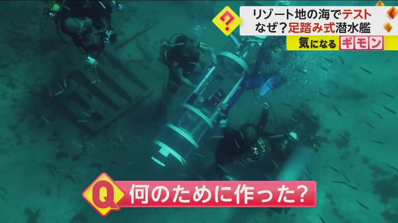 国際的なレースに出るために制作された足踏み潜水艦