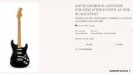 伝説的ロックバンド「ピンク・フロイド」のギルモアさん愛用“ブラック・ストラト”　ギター史上最高額の23億円で落札