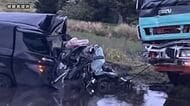 大型トラックと衝突　乗用車運転手が重傷　運転席と助手席の部分 大破　岩手県八幡平市