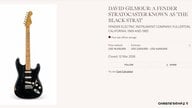 伝説的ロックバンド「ピンク・フロイド」のギルモアさん愛用“ブラック・ストラト”　ギター史上最高額の23億円で落札