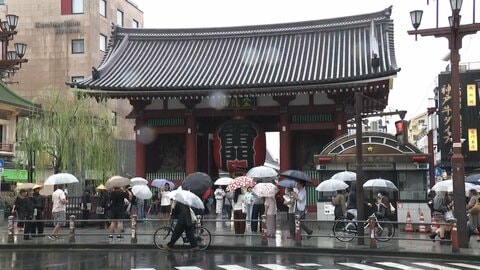 【中継】東京・浅草の現在は　都内は6日夜から7日朝にかけて災害級の大雨の恐れ