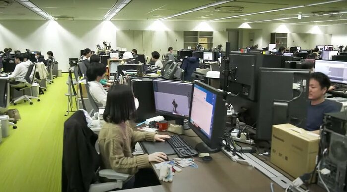 社内の様子 株式会社カプコン会社案内ビデオ2021年より(画像提供:株式会社カプコン)