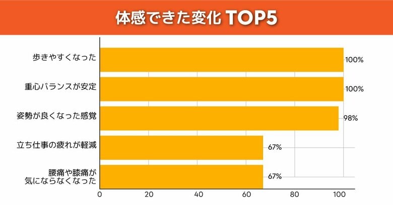 50～60代の87％が「姿勢改善・疲労軽減」に高い満足度。株式会社春喜、整体師開発のスタビリティシート『ビーレジシート』約600件のモニター検証結果を公表