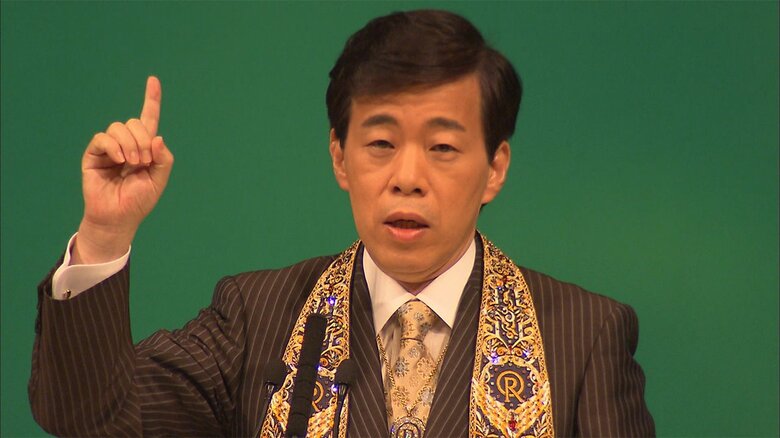 講演する大川隆法氏(2009年7月)