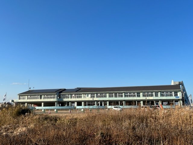 請戸小学校は津波にのまれたが、かろうじて校舎が残った