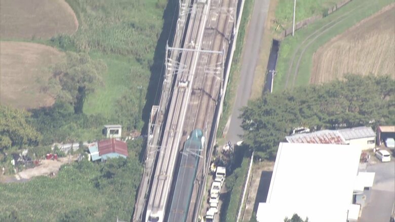 連結部分が外れた東北新幹線