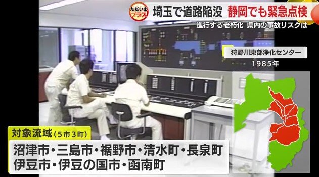 狩野川東部浄化センター（1985年当時）