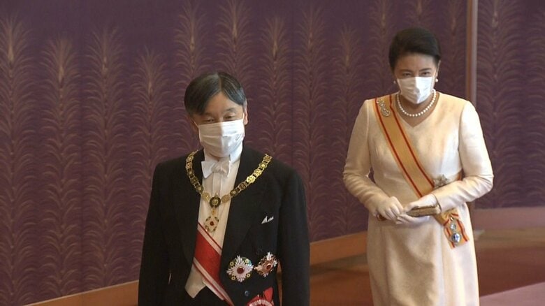 去年の「新年祝賀の儀」の様子。愛子さまにとって公務デビューとなった（去年1月1日）