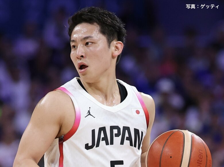 フランス戦での河村勇輝（7月30日、ピエール・モロワ競技場）