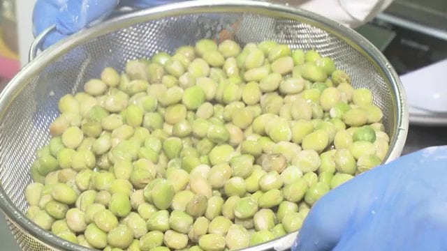 創業当初からのこだわり　青えんどう豆を使用