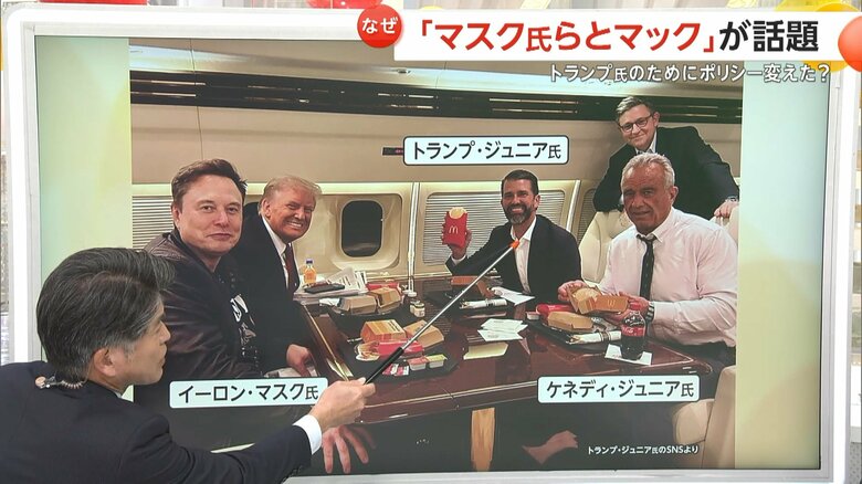 トランプ氏のプライベートジェットで撮影されたとみられる写真