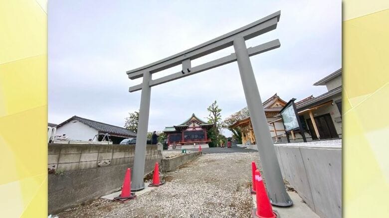 東京の神社に設置したステンレス鳥居