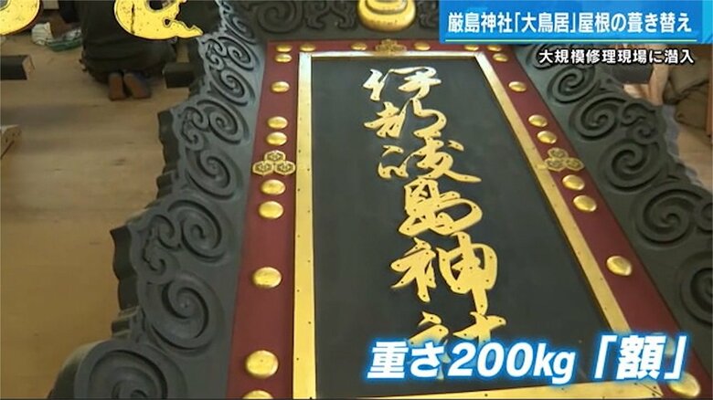 重さ200kgある額