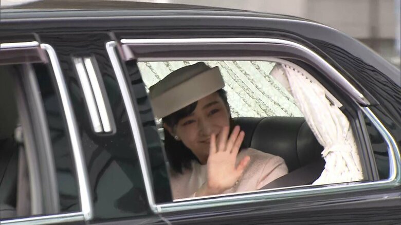 皇居に到着された佳子さま（11日午前10時半ごろ）