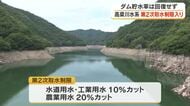 高梁川水系ダムの貯水率低下　第２次取水制限開始【岡山】