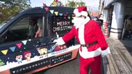 今年も登場！「サンタタクシー」　園児が出発式に参加　ひと足早いクリスマスプレゼント　広島