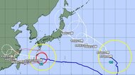 【台風情報】ダブル台風の今後の進路予想は　台風13号は8日（土）にかけて強い勢力を維持して南西諸島に接近し、9日頃にかけて東シナ海を西に進む見込み