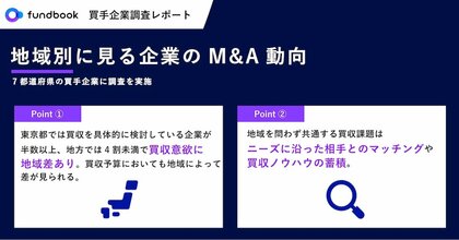 企業の買収意欲に地域差あり!買収のカギは「案件の発掘」と「ノウハウの蓄積」