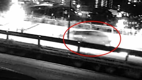 「月に1～2回事故」魔の事故多発エリア　大きくカーブする片側2車線　街路灯に車衝突2人意識不明　広島・海田町