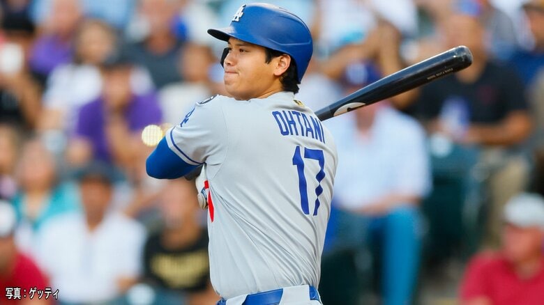 打球速度186.5キロの痛烈な一撃！大谷翔平6試合ぶり44号ホームラン　ナ・リーグ本塁打王争いトップのシュワーバーに並ぶ｜FNNプライムオンライン