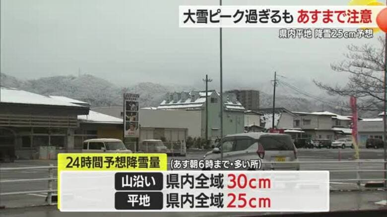 県内は雪のピークは過ぎるも大気の状態が不安定で6日まで注意が必要　山形県｜FNNプライムオンライン
