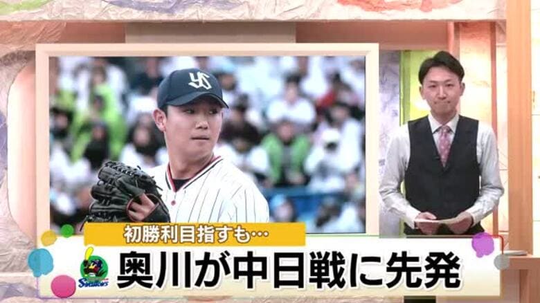今シーズン2試合目の先発もピリッとせず…星稜OBの奥川投手　山田の一発も生かせず長打浴びる｜FNNプライムオンライン
