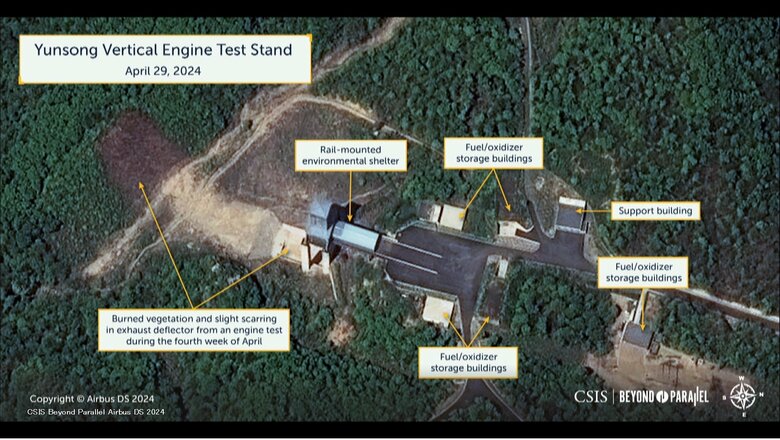 草木が燃えた痕跡が…北朝鮮が液体燃料式ロケットのエンジン燃焼実験を実施か　アメリカのシンクタンクが衛星画像分析｜FNNプライムオンライン