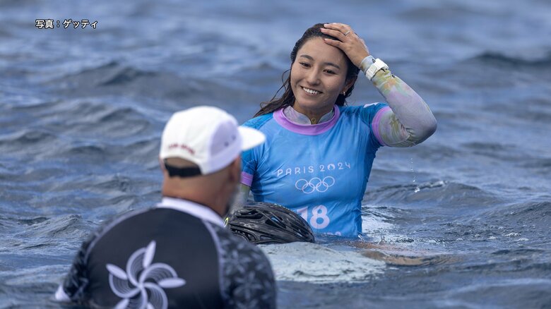 【サーフィン女子3回戦】松田詩野はスペインの選手に屈して敗退｜FNNプライムオンライン
