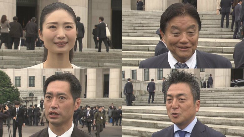 特別国会召集で新人議員が初登院 三つ子含む4児の母 国民・日野氏「『ママ頑張るね』とバッジ見せたい」｜FNNプライムオンライン