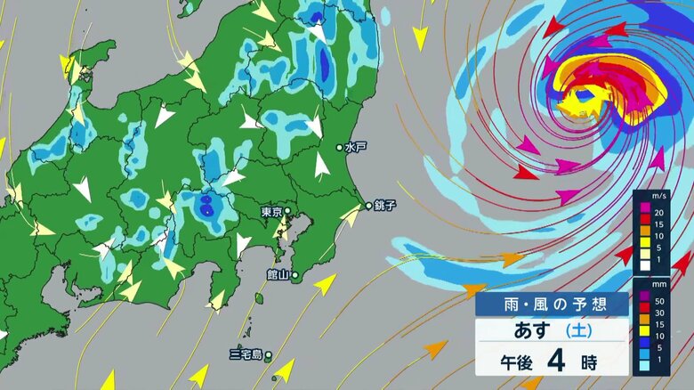 台風9号が今夜関東に最接近、暴風と大雨のおそれ、土日は40度に迫る危険な暑さ｜FNNプライムオンライン