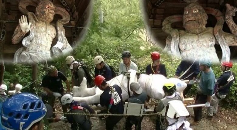 遭難者を救助する“山のプロ”が200kgの金剛力士像も救助!?　山寺の文化財修復大作戦【静岡発】｜FNNプライムオンライン