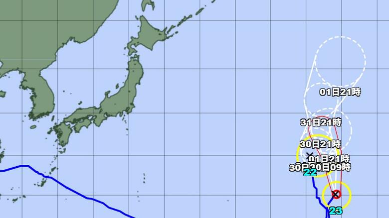 【台風情報】ダブル台風　台風22号(アータウ)・台風23号(バンラン)の今後の進路予想は｜FNNプライムオンライン