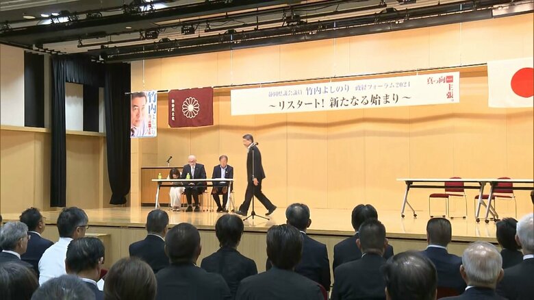 中野市長が出席した県議の会合（8月28日・浜松市）