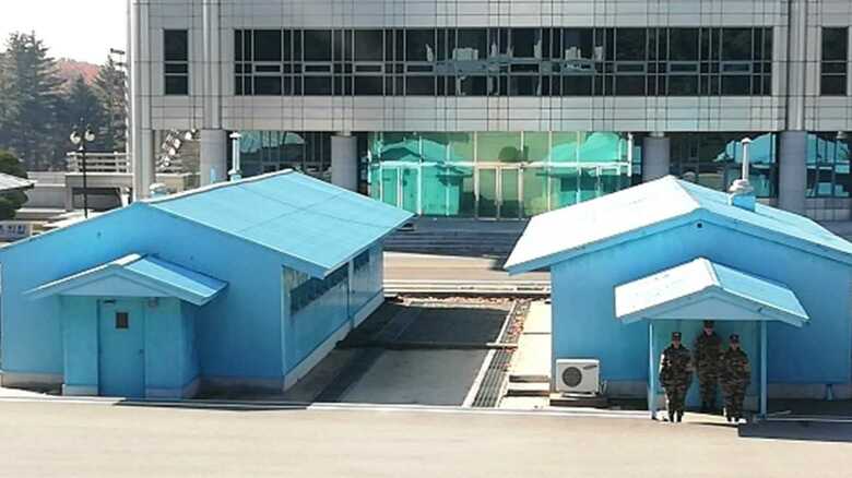 金正恩委員長が軍事境界線をまたいで超えた場所