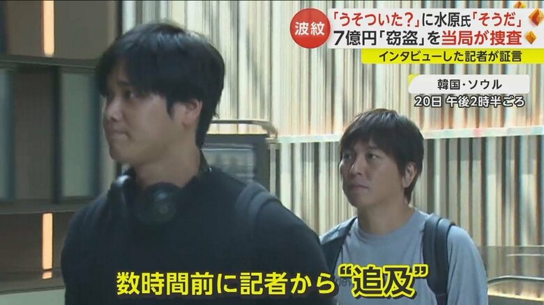 開幕戦の数時間前に水原氏は記者から“追及”されていた