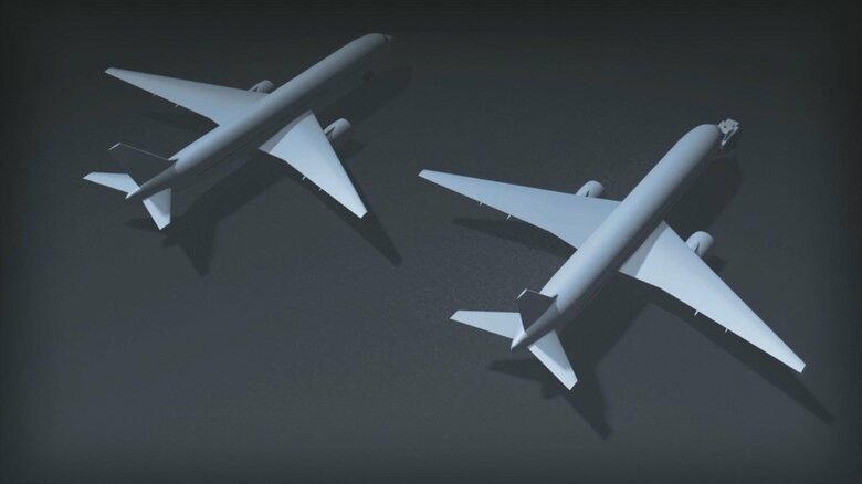プッシュバックの様子(CG)